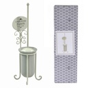 Portascopino metallo paris bianco cm 14x15h51
