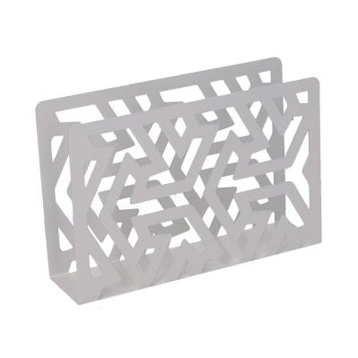 Portatovaglioli metallo frecce bianco rettangolare cm 14