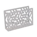 Portatovaglioli metallo frecce bianco rettangolare cm 14