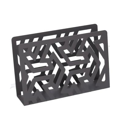 Portatovaglioli metallo frecce grigio rettangolare cm 14
