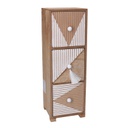Portatutto legno 3 cassetti marrone rettangolare cm 11