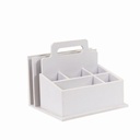 Portatutto legno bianco 7 vani cm 25x21h21
