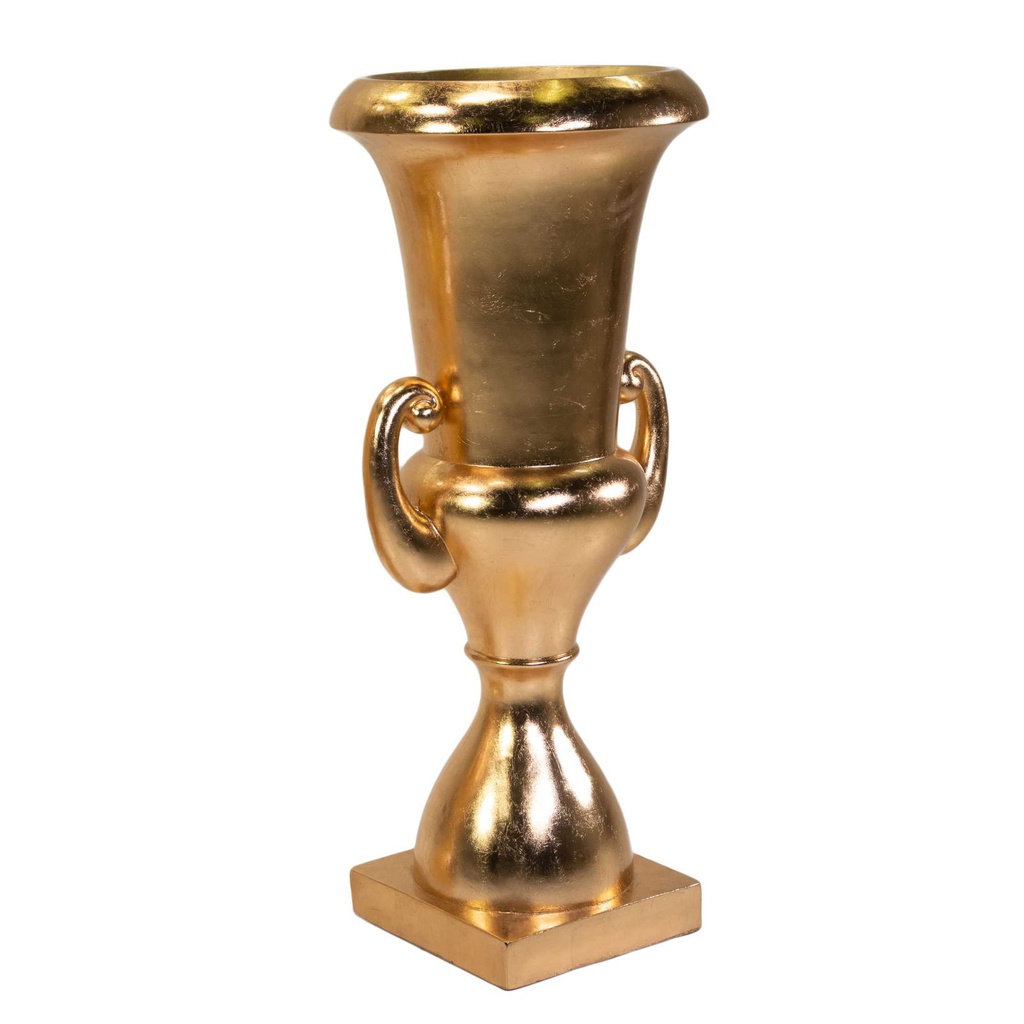 Portavaso resina oro lucido cm 51x51h121