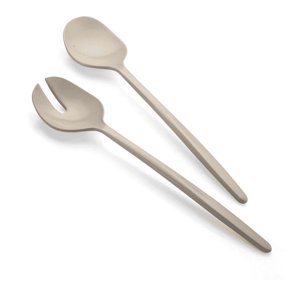 Posate insalata Collezione Tierra Guzzini colore grigio tortora