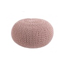 Pouf intrecciato rosa arredare design cm 80