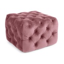 Pouff Evan in velluto Blush trapuntato