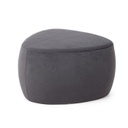 Pouff Stone grigio scuro effetto velluto