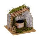 Presepe con fontana elettrica cm14,5x14,5h15