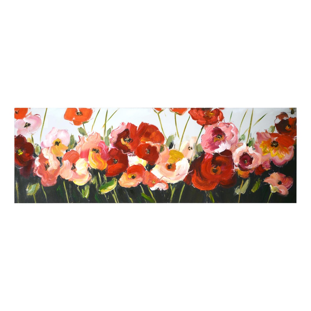 Quadro moderno stampa fiori cm 150 x 50 x 4