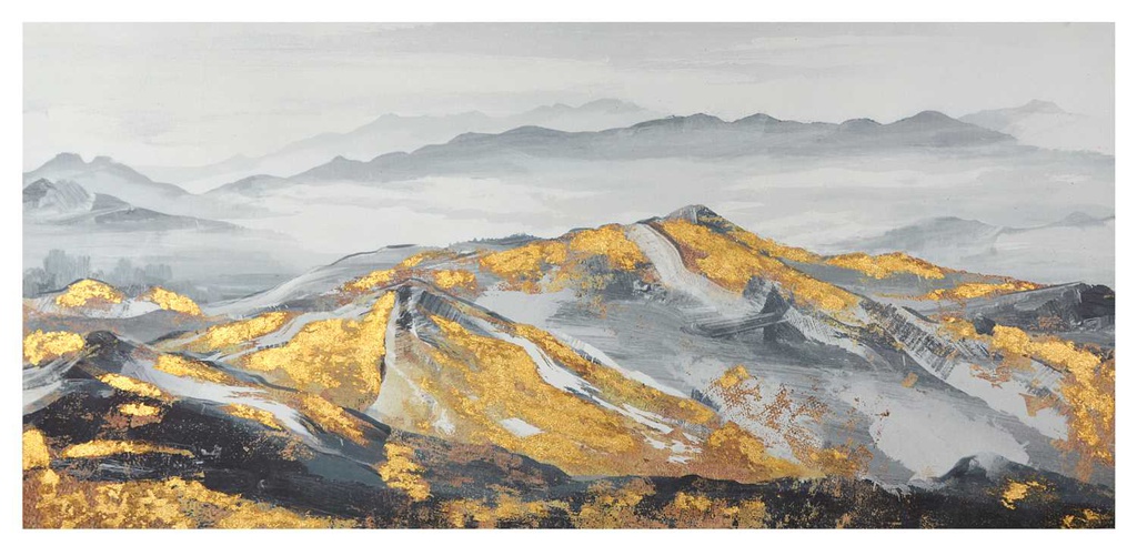 Quadro montagna con oro wd-0602 cm. 150x 70