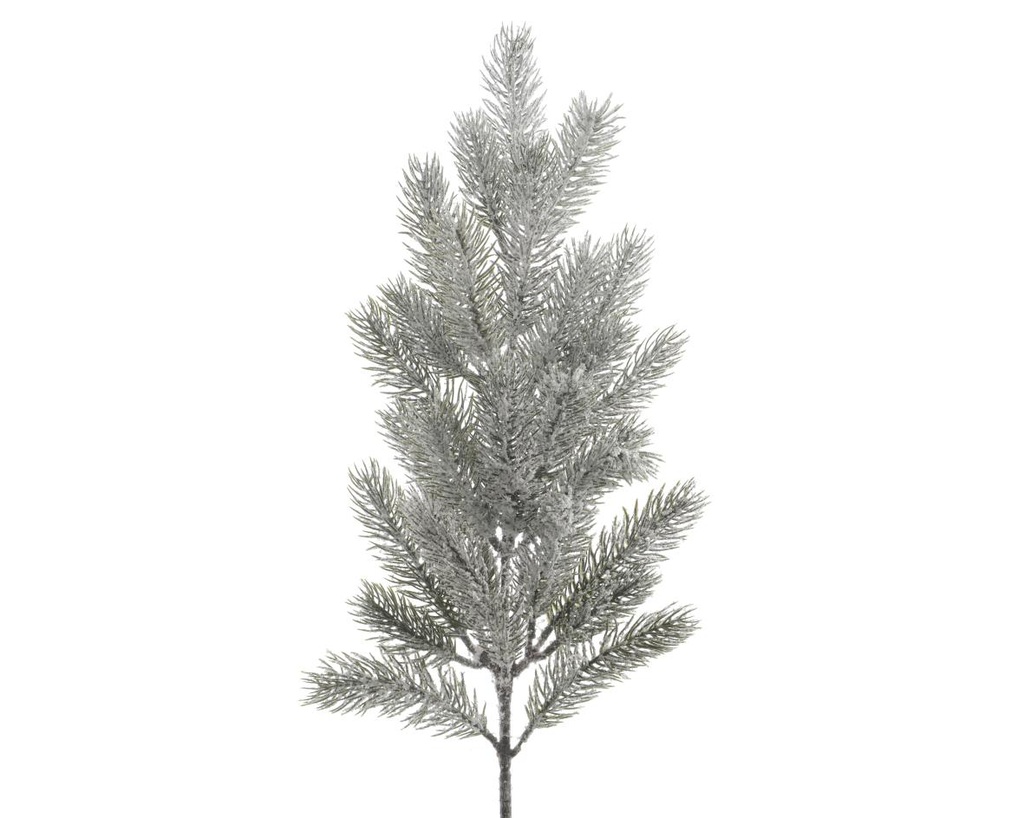 Ramo di Natale decorativo innevato H 49 cm