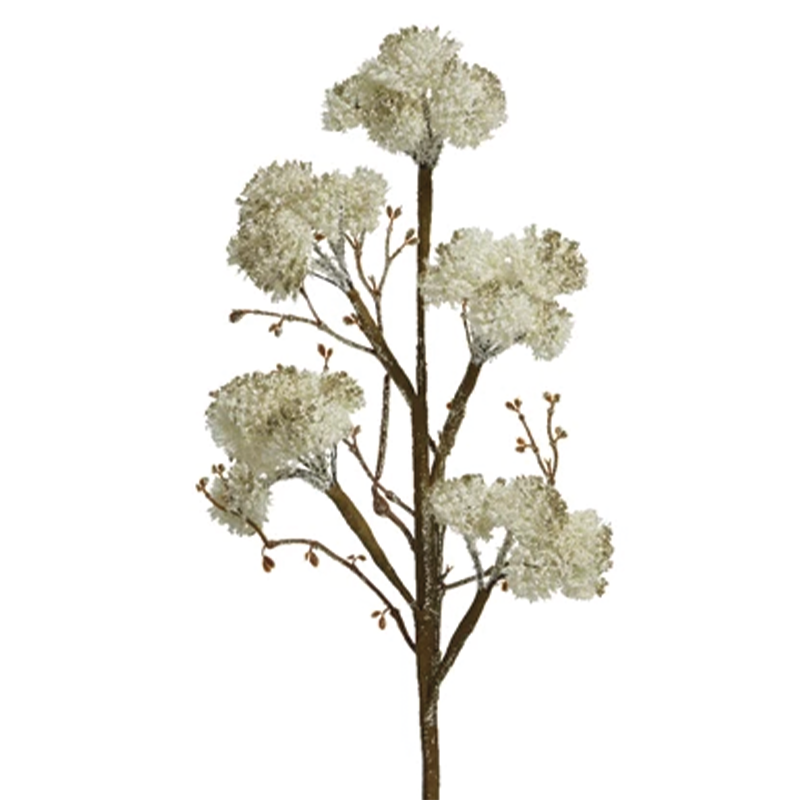 Ramo fiorito bianco H 52 cm