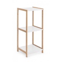 Scaffale Brooklyn bagno cucina bianco bamboo