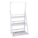 Scaffale legno 3 piani bianco cm 68