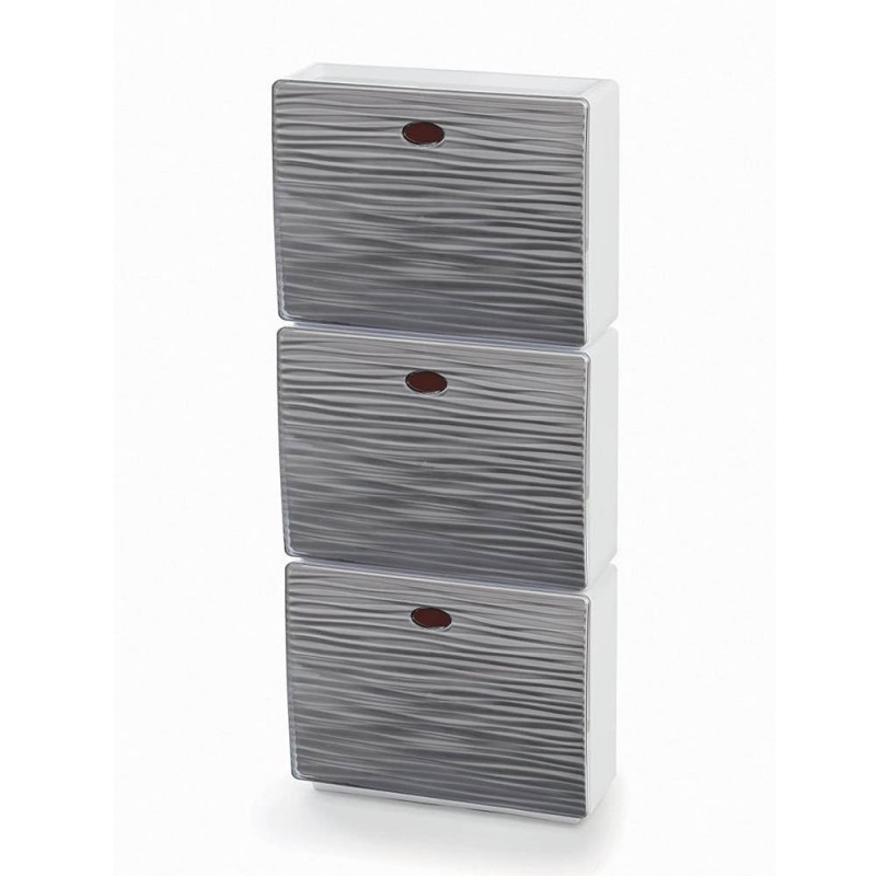 Scarpiera componibile Wave grigio 51x17x118 H cm Domopak