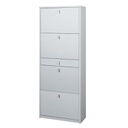 Scarpiera quattro ante un cassetto Bianco Cenere 63x29x h164 cm