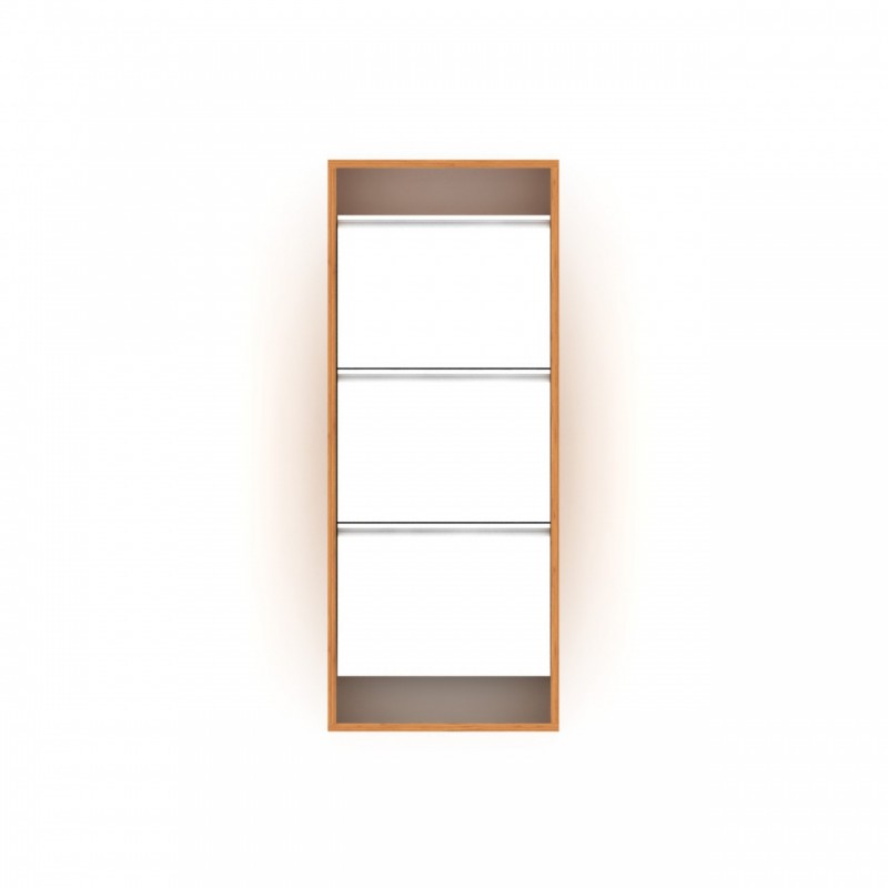 Scarpiera slim bambu bianco cm 50x15x124 h