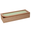 Scatola portathe legno marrone rettangolare cm29x10h6
