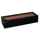 Scatola portathe legno nero rettangolare cm29x10h6