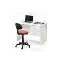 Scrivania 2 cassetti Bianco Frassinato in legno nobilitato H.75x119x64 cm