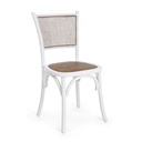 Sedia bianco in legno stile rustico