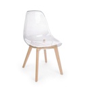Sedia da pranzo in policarbonato Trasparente EASY 52x47x h82 cm