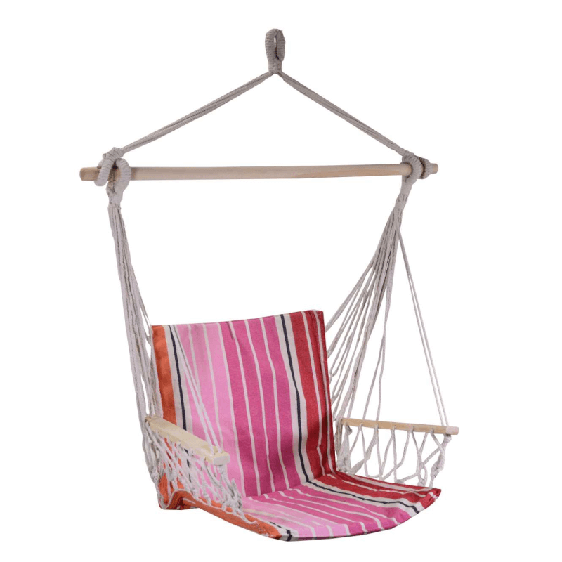 Sedia dondolo tessuto righe multicolor cm 50h x 100 cm 