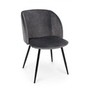 Sedia effetto velluto Crown velvet grigio