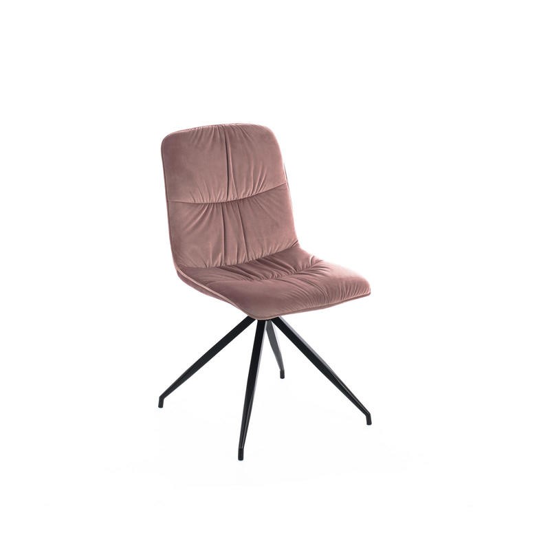 4x Sedia in tessuto microfibra effetto velluto  rosa antico 438xh. 86.5 cm