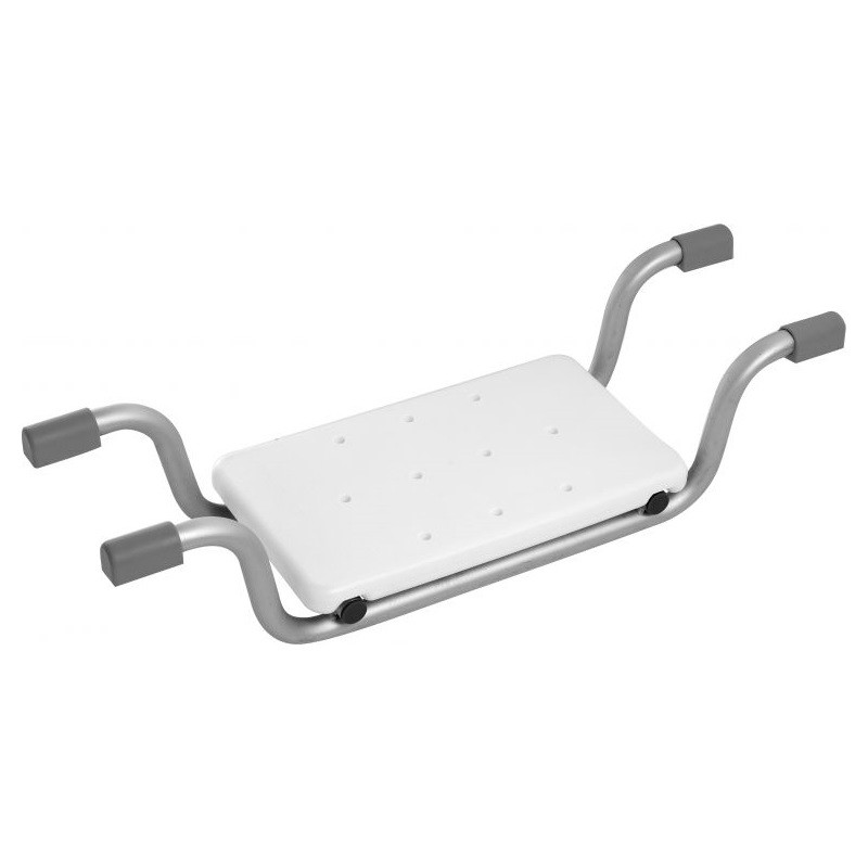 Sedile in alluminio per Vasca Bianco-Argento 74x23x h18 cm