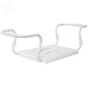 Sedile per vasca regolabile in acciaio verniciato bianco  19 x 26 x 65.5 cm
