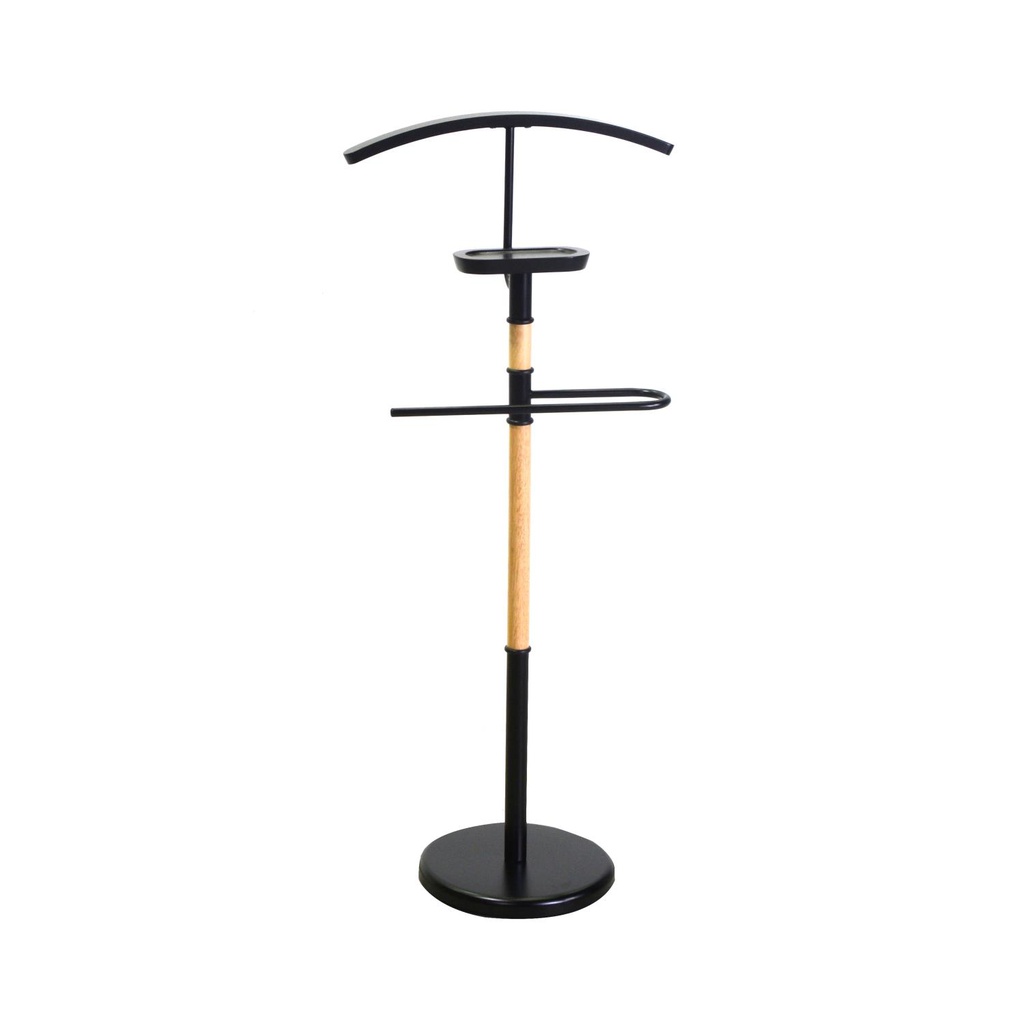 Servomuto con stelo acciaio e legno nero cm45x28h110