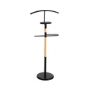 Servomuto con stelo acciaio e legno nero cm45x28h110