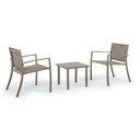 Set giardino da 3 salotto metallo tortora Auri