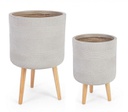 Set2 Vaso Rigo To Treppiede Beige  