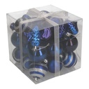 Sfera plastica blu confezione 30 pezzi cmø6