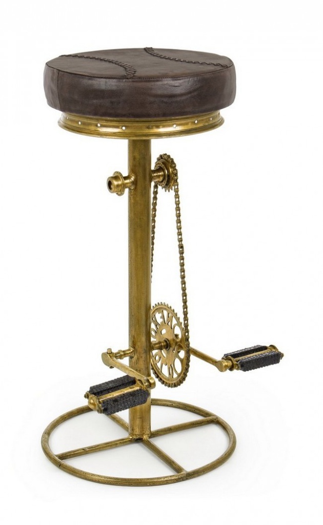 Sgabello Bar Cycle Oro H80  