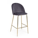 Sgabello design contemporaneo Bar Carry velluto grigio scuro