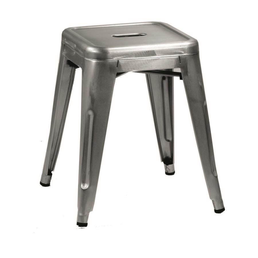 Sgabello ferro bristol galvanizzato cm 39x39h45