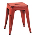 Sgabello ferro bristol rosso cm 39x39h45