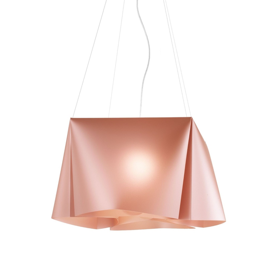 Sospensione 3 Luci Copper in Metallo Cromato Cm. 59 x 31h