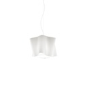 Sospensione Bianco in Metallo Cromato Cm. 25 x 25h