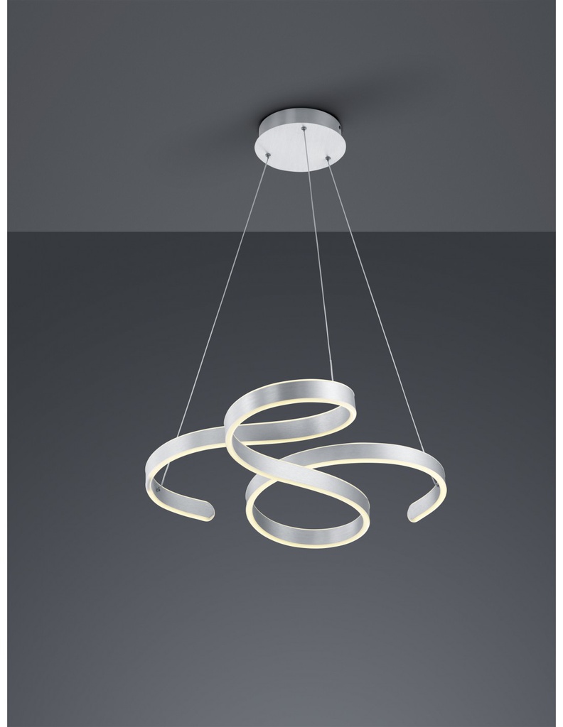 Sospensione Francis Vortici Alluminio Led 52w Dimmerabile Trio Lighting