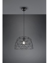 Sospensione Haval Gabbia 1xE27 Nero Opaco Ø38 cm Trio Lighting