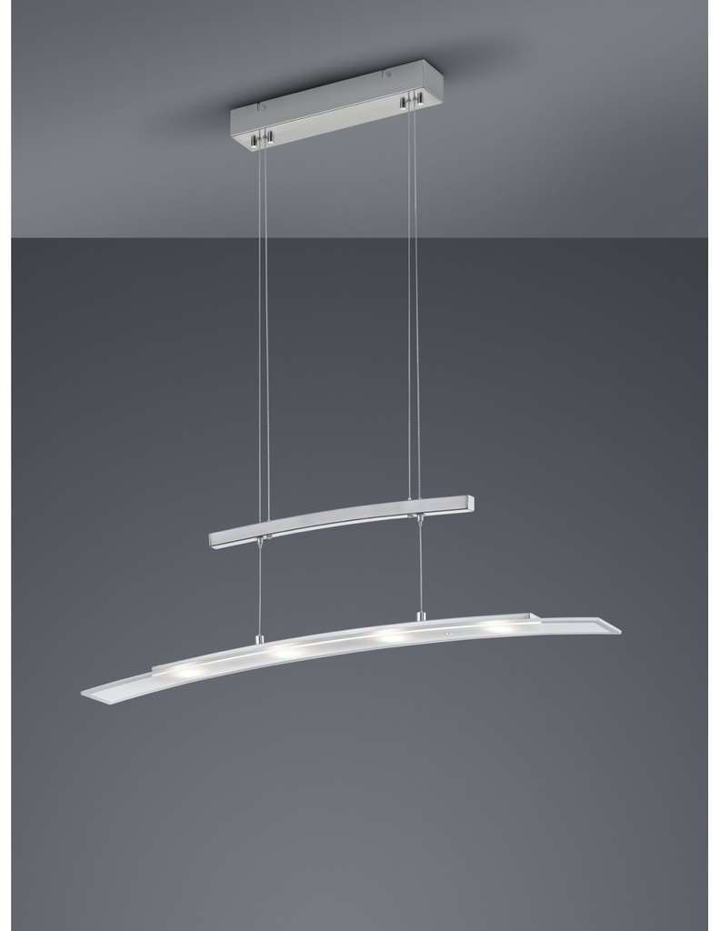 Sospensione Samos Led Dimmerabile Nichel L80 cm Trio Lighting