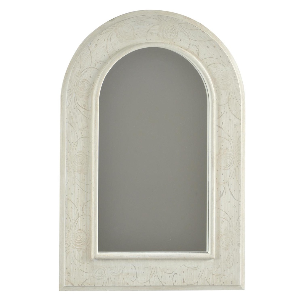 Specchio legno norimberga crema cm 40x2h60