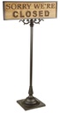 Targa piedistallo open/closed ea-6476 cm. 57 x 23