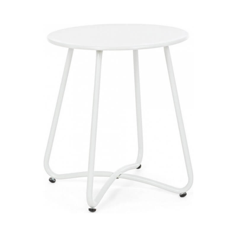 Tavolino Wissant Bianco D40 in metallo