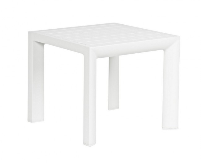 Tavolino alluminio bianco arredo giardino Cruise