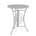 Tavolino tondo pieghevole da giardino in acciaio Grigio MARLENE diametro 60x h77 cm